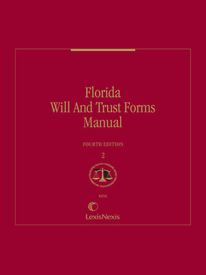 cover image of Florida Will and Trust Forms Manual